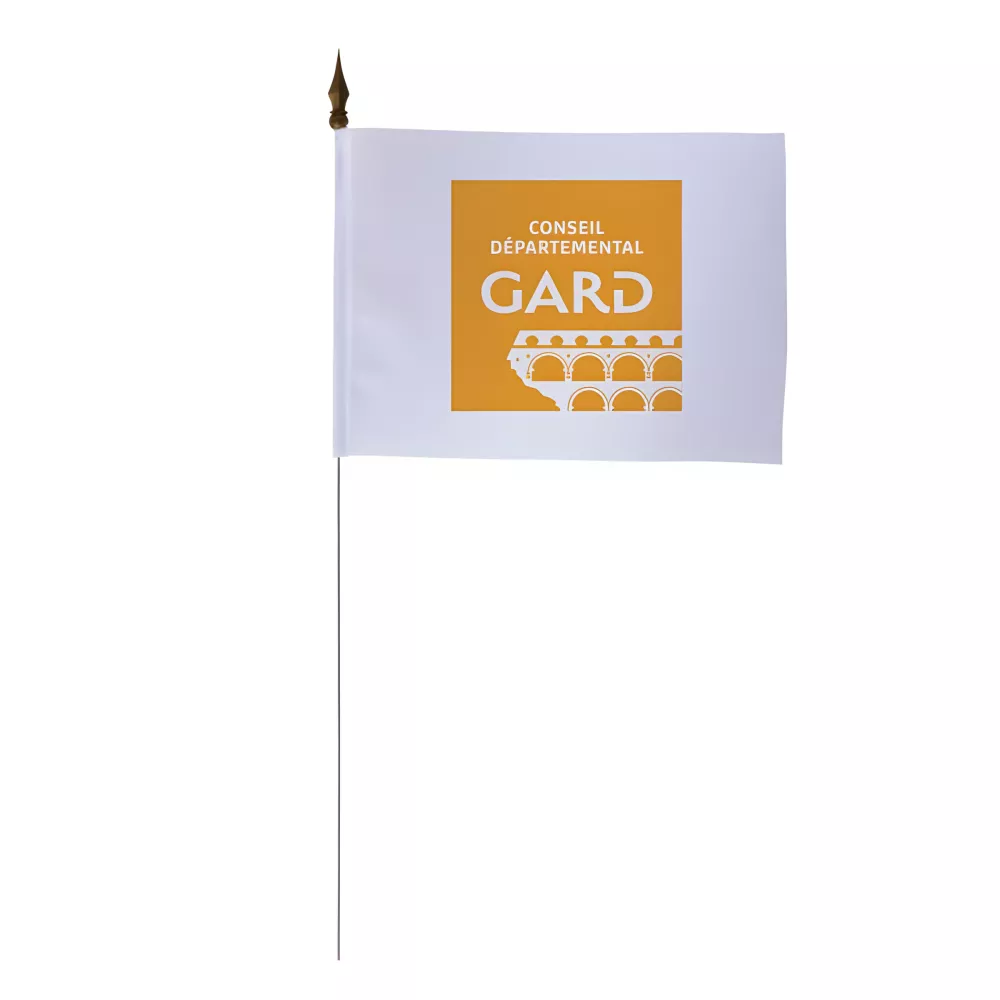 Drapeau de table Conseil Départemental du Gard 10 x 15 cm