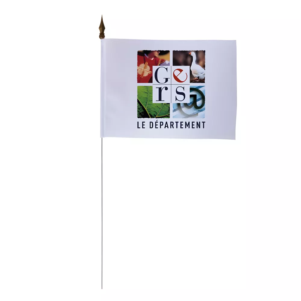 Drapeau de table Conseil Départemental du Gers 10 x 15 cm polyester Drapeau de table Conseil Départemental du Gers 10 x 15 cm polyester