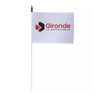 Drapeau de table Conseil Départemental Gironde 10 x 15 cm polyester