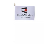 Drapeau de table Ille-et-Vilaine 10 x 15 cm polyester