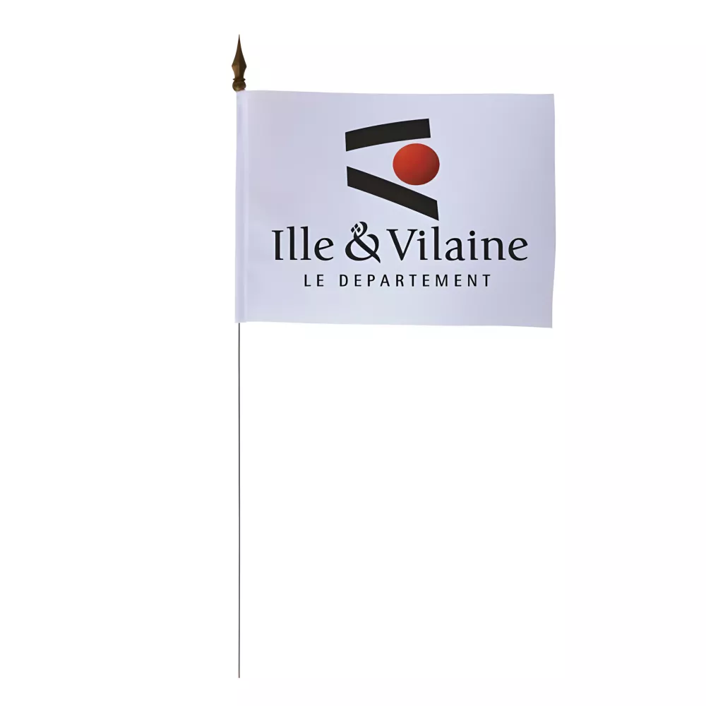 Drapeau de table Ille-et-Vilaine 10 x 15 cm polyester Drapeau de table Ille-et-Vilaine 10 x 15 cm polyester