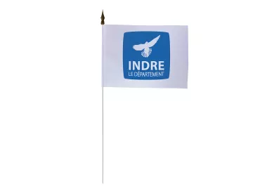Drapeau de table Conseil Départemental Indre 10 x 15 cm polyester