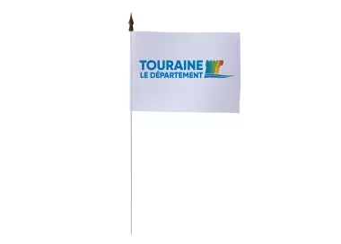 Drapeau de table Conseil Départemental Indre-et-Loire 10 x 15 cm polyester