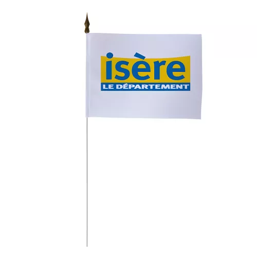 Drapeau de table Isère 10 x 15 cm polyester