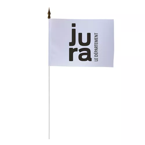 Drapeau de table Conseil Départemental du Jura 10 x 15 cm polyester