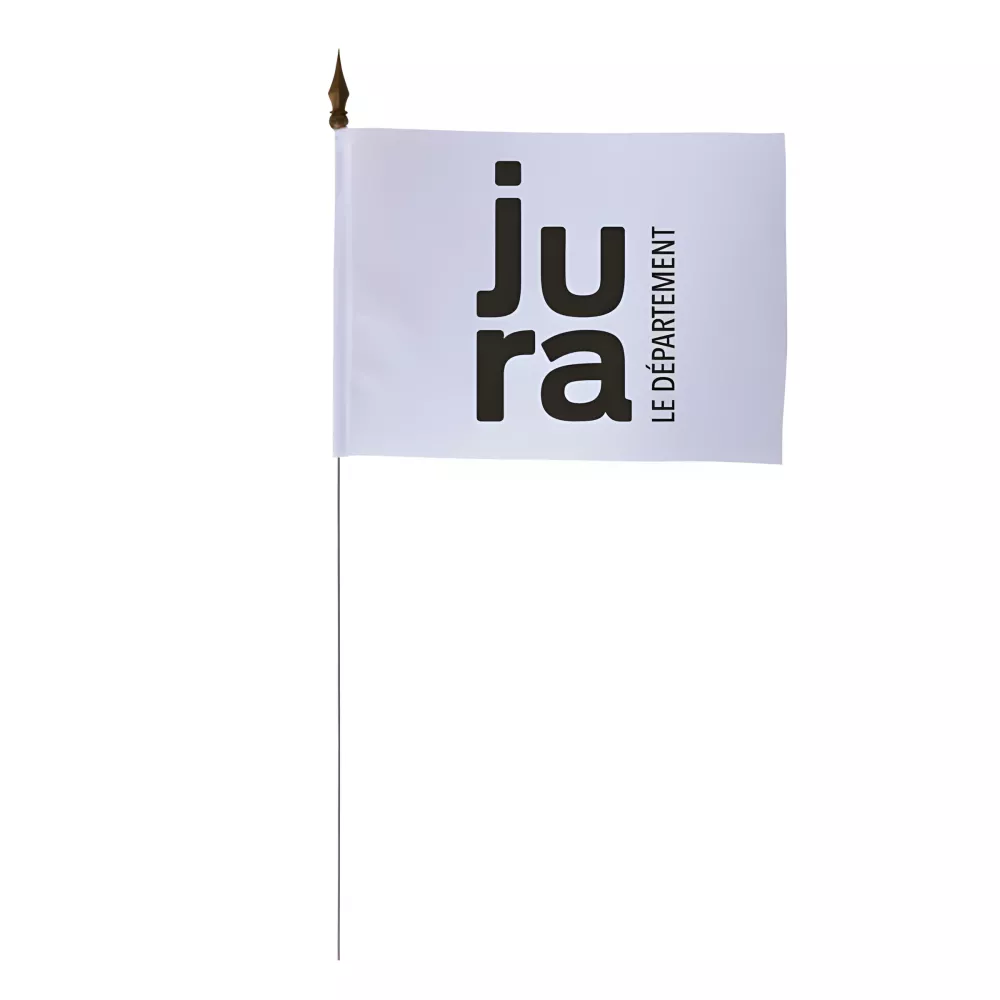 Drapeau de table Conseil Départemental du Jura 10 x 15 cm polyester