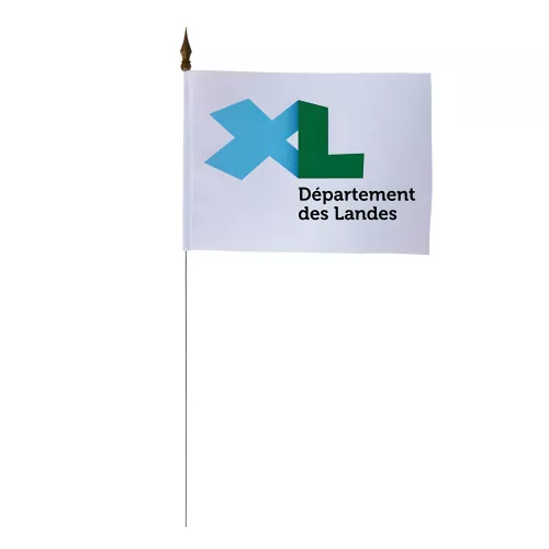 Drapeau de table Conseil Départemental des Landes 10 x 15 cm polyester