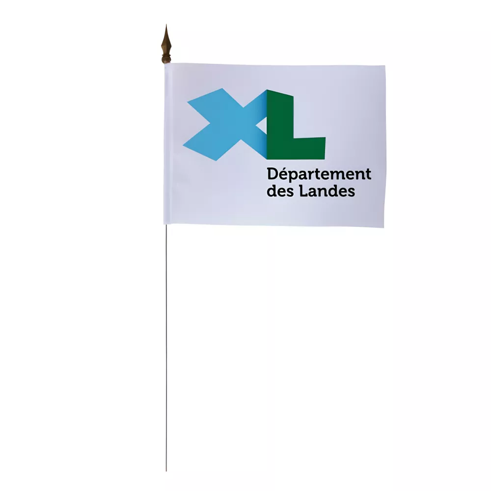 Drapeau de table Conseil Départemental des Landes 10 x 15 cm polyester Drapeau de table Conseil Départemental des Landes 10 x 15 cm polyester