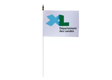 Drapeau de table Conseil Départemental des Landes 10 x 15 cm polyester
