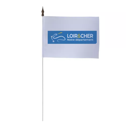 Drapeau de table Conseil Départemental Loir-et-Cher 10 x 15 cm polyester