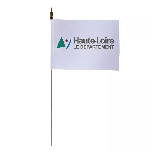 Drapeau de table Conseil Départemental Haute-Loire 10 x 15 cm polyester