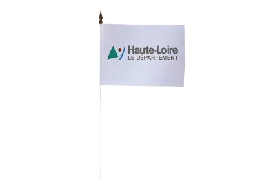 Drapeau de table Conseil Départemental Haute-Loire 10 x 15 cm polyester