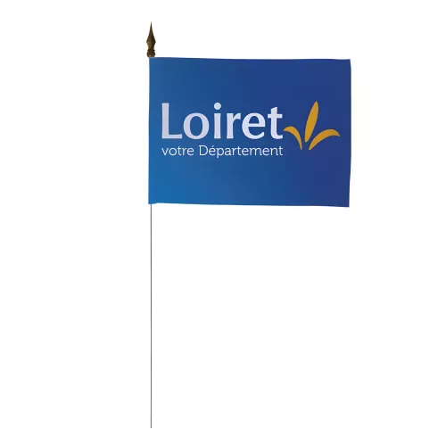 Drapeau de table Conseil Départemental Loiret 10 x 15 cm polyester