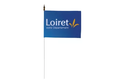 Drapeau de table Conseil Départemental Loiret 10 x 15 cm polyester