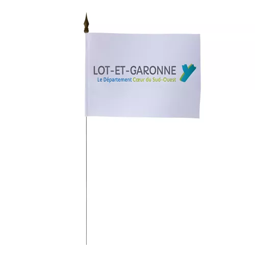 Drapeau de table Conseil Départemental Lot-et-Garonne 10 x 15 cm polyester