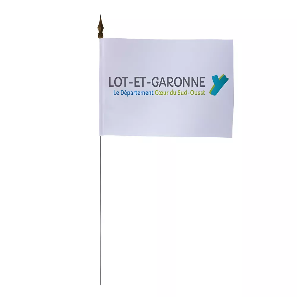 Drapeau de table Conseil Départemental Lot-et-Garonne 10 x 15 cm polyester