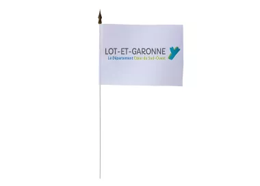 Drapeau de table Conseil Départemental Lot-et-Garonne 10 x 15 cm polyester