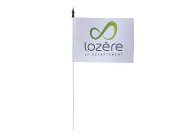 Drapeau de table Conseil Départemental Lozère 10 x 15 cm polyester