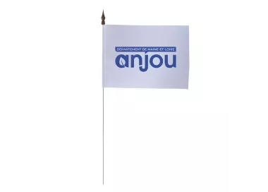 Drapeau de table Maine-et-Loire 10 x 15 cm polyester