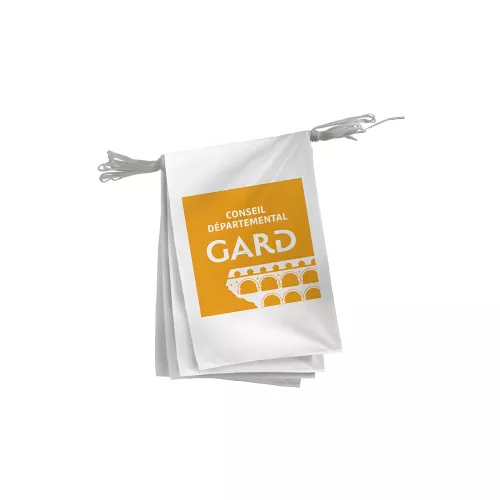 Guirlande du Conseil Départemental du Gard en polyester
