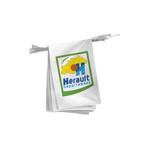 Guirlande du Conseil Départemental de l'Hérault en polyester