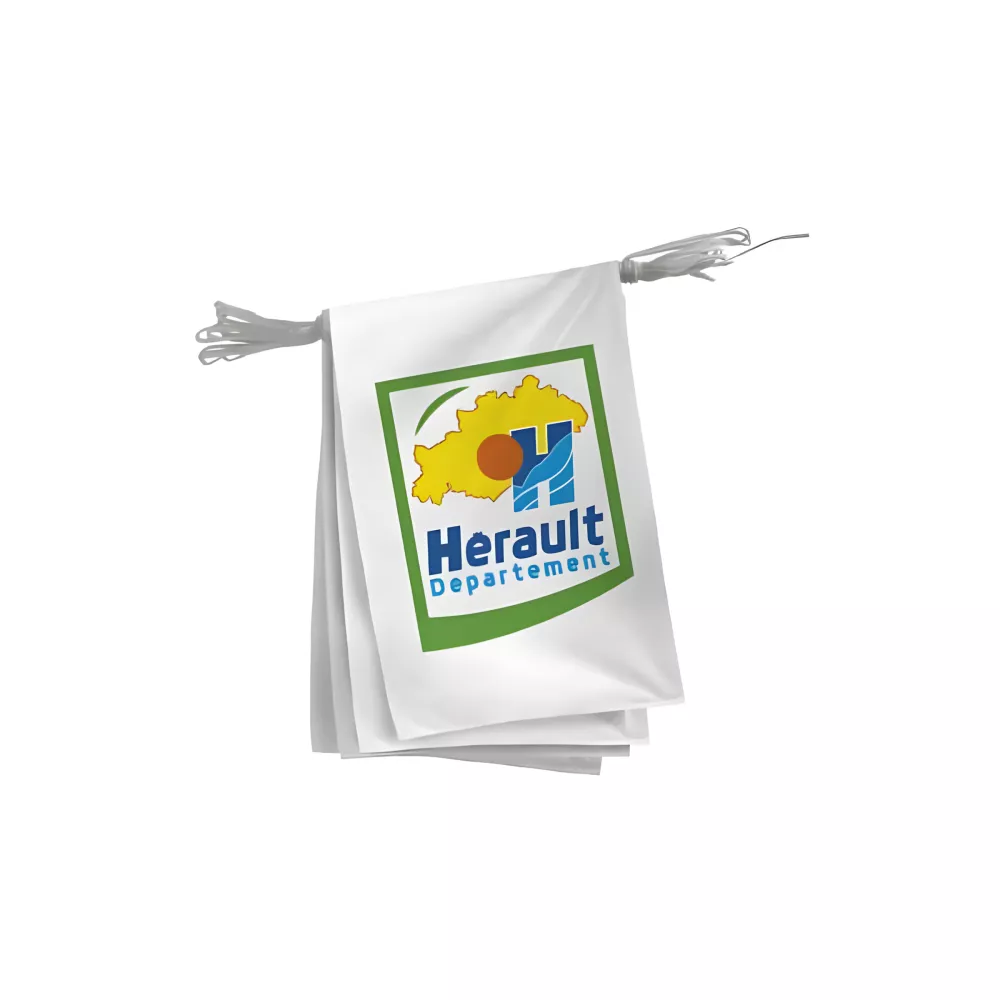 Guirlande du Conseil Départemental de l'Hérault en polyester