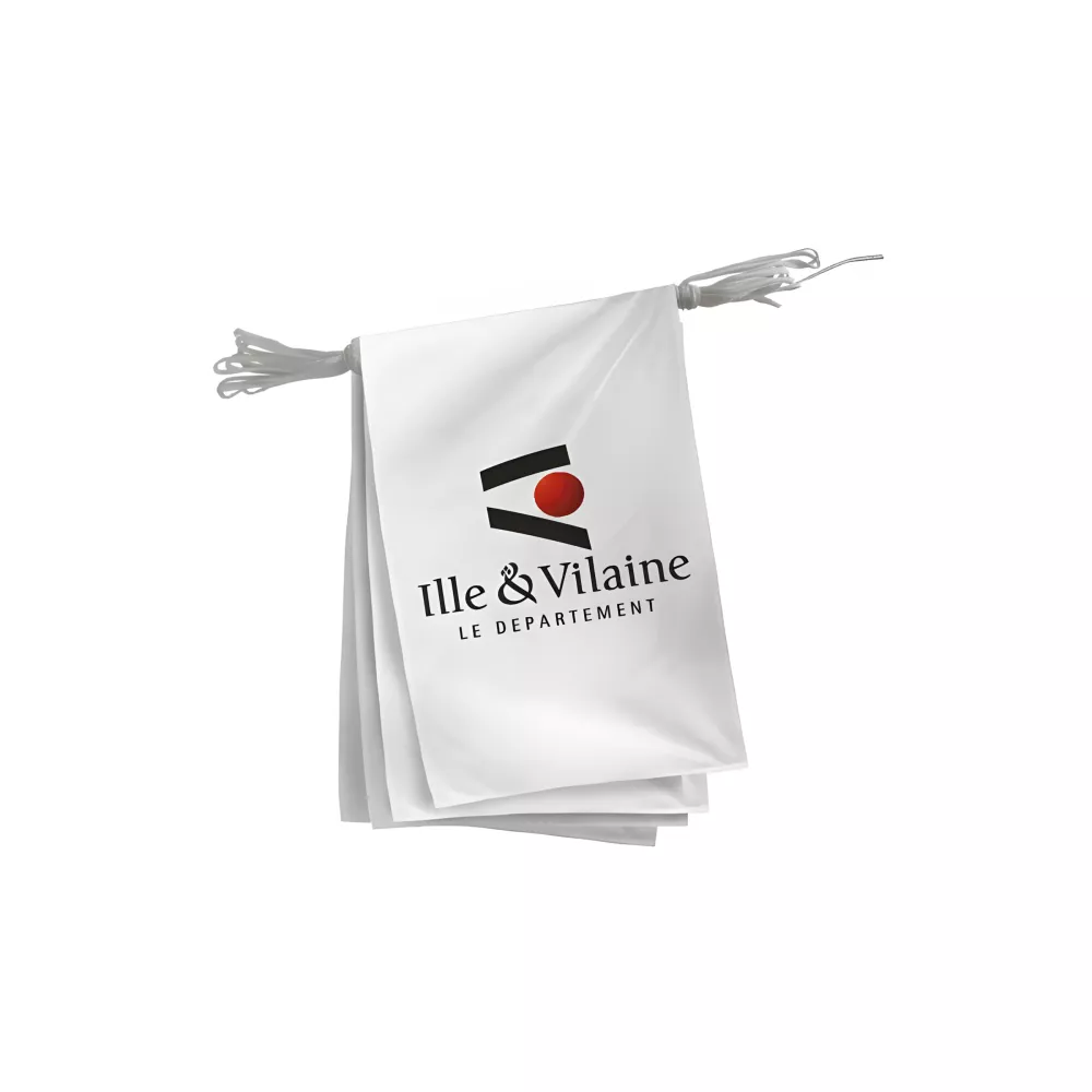 Guirlande du Conseil Départemental d'Ille-et-Vilaine en polyester Guirlande du Conseil Départemental d'Ille-et-Vilaine en polyester