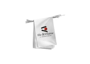Guirlande du Conseil Départemental d'Ille-et-Vilaine en polyester