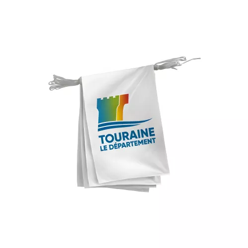 Guirlande Conseil Départemental Indre-et-Loire polyester 20 x 30 cm