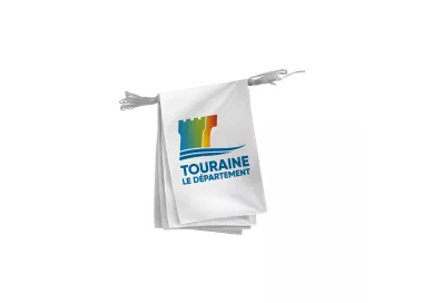 Guirlande Conseil Départemental Indre-et-Loire polyester 20 x 30 cm