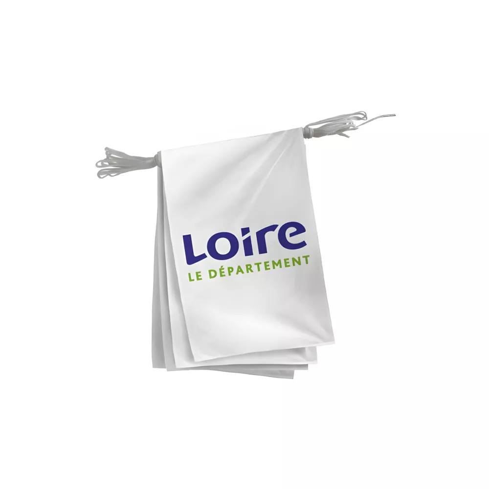 Guirlande pavillon Conseil Départemental de la Loire polyester Guirlande pavillon Conseil Départemental de la Loire polyester