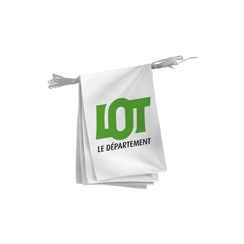 Guirlande du Conseil Départemental du Lot en polyester