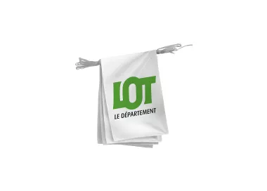 Guirlande du Conseil Départemental du Lot en polyester
