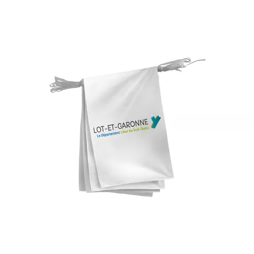Guirlande du Conseil Départemental du Lot-et-Garonne en polyester