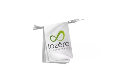 Guirlande du Conseil Départemental de la Lozère en polyester