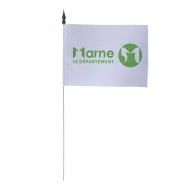 Drapeau de table Conseil Départemental Marne 10 x 15 cm polyester