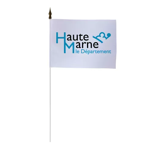 Drapeau de table Conseil Départemental Haute-Marne 10 x 15 cm polyester
