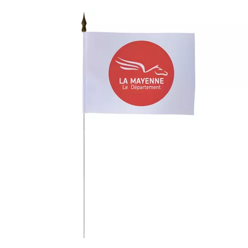 Drapeau de table Conseil Départemental Mayenne 10 x 15 cm polyester