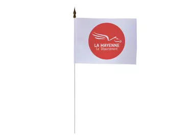 Drapeau de table Conseil Départemental Mayenne 10 x 15 cm polyester
