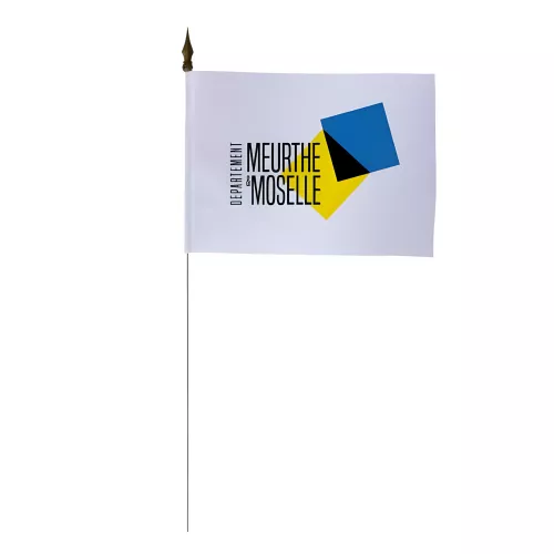 Drapeau de table Conseil Départemental Meurthe-et-Moselle 10 x 15 cm monté
