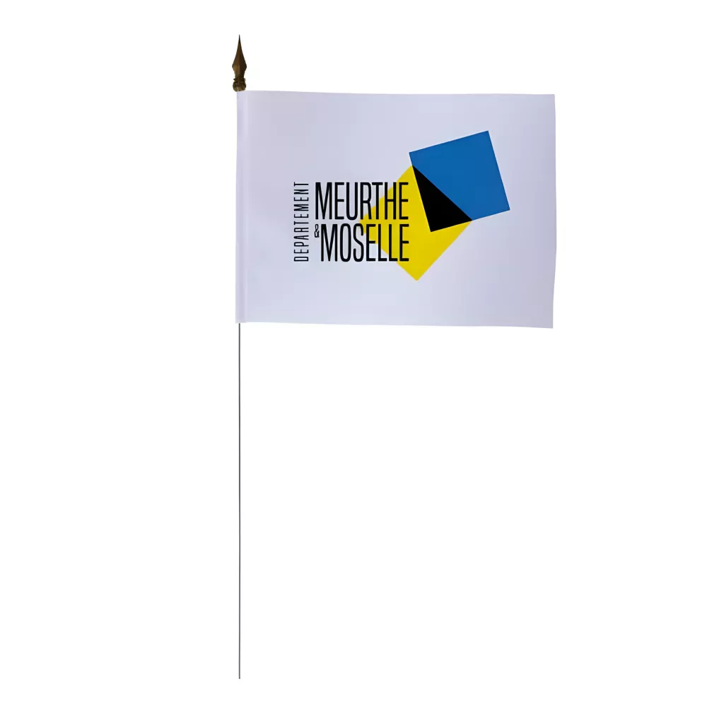 Drapeau de table Conseil Départemental Meurthe-et-Moselle 10 x 15 cm monté Drapeau de table Conseil Départemental Meurthe-et-Moselle 10 x 15 cm monté