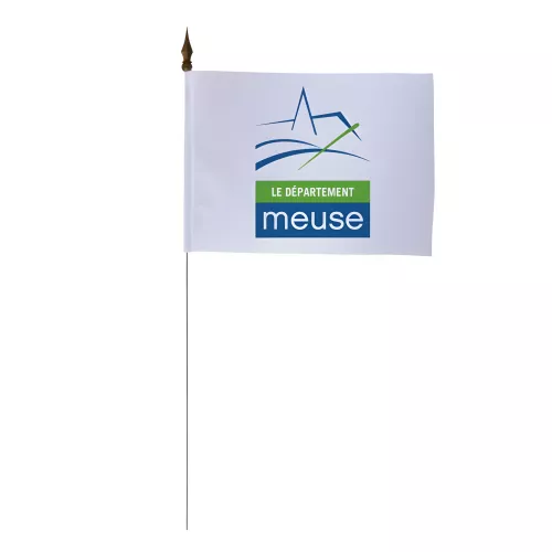Drapeau de table Conseil Départemental Meuse 10 x 15 cm polyester