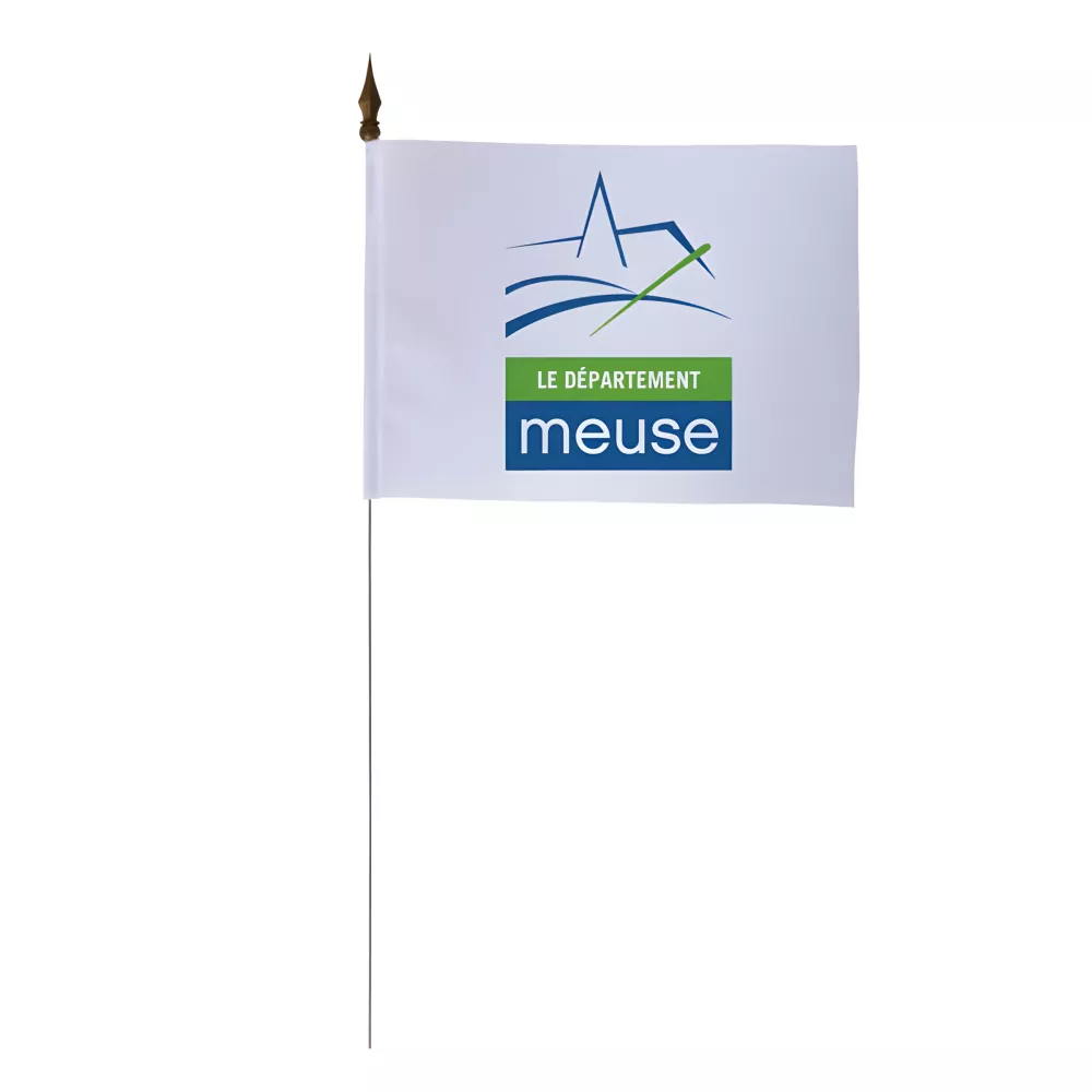 Drapeau de table Conseil Départemental Meuse 10 x 15 cm polyester
