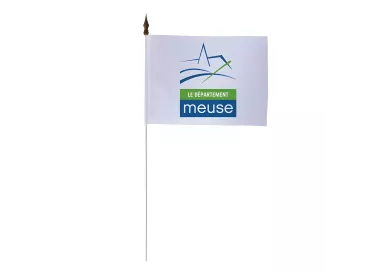 Drapeau de table Conseil Départemental Meuse 10 x 15 cm polyester