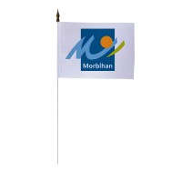 Drapeau de table Conseil Départemental Morbihan polyester 10 x 15 cm