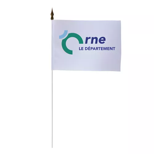 Drapeau de table Conseil Départemental Orne 10 x 15 cm polyester