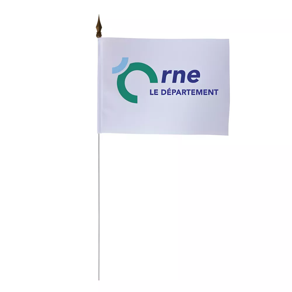 Drapeau de table Conseil Départemental Orne 10 x 15 cm polyester Drapeau de table Conseil Départemental Orne 10 x 15 cm polyester