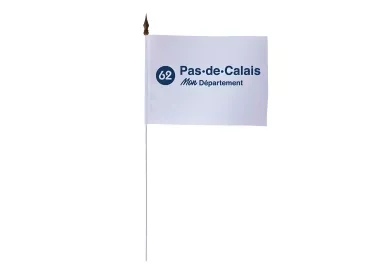 Drapeau de table Conseil Départemental Pas-de-Calais 10 x 15 cm polyester