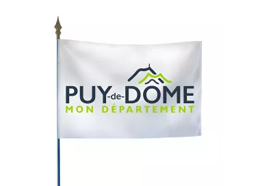Drapeau du Conseil départemental du Puy-de-Dôme en polyester