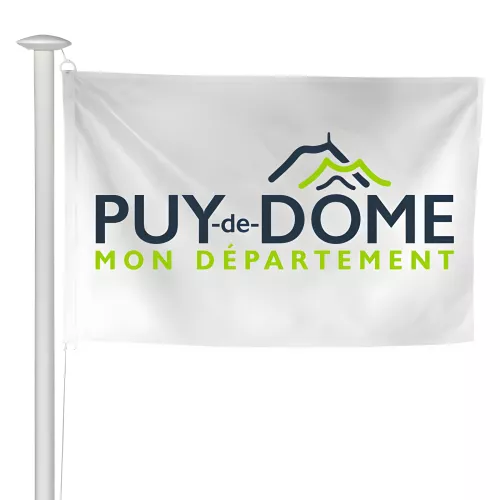 Pavillon du Conseil Départemental du Puy-de-Dôme en maille polyester